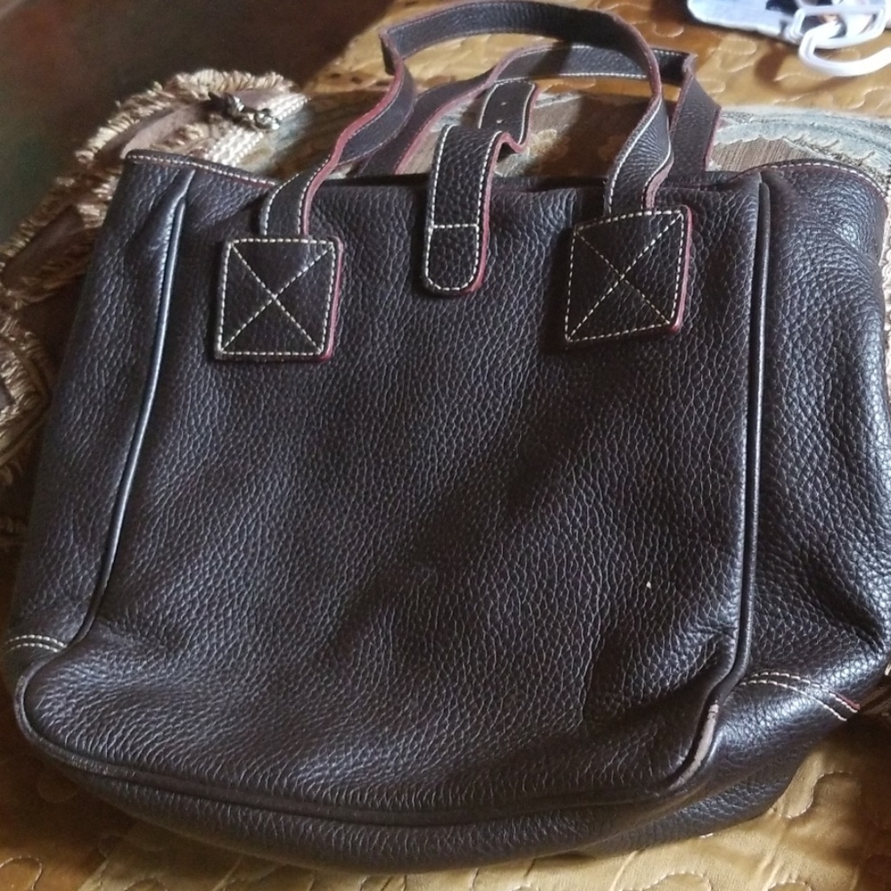 D&B LEATHER BROWN SHOULDER BAG